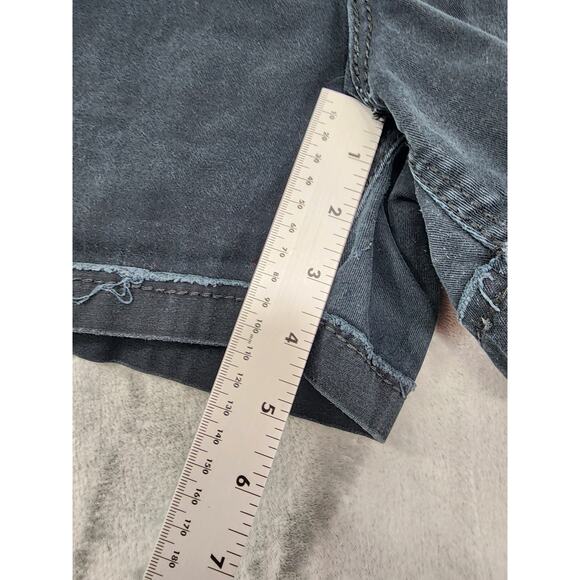 Reign High Rise Cuffed Denim Shorts Size 20 Washed Black Stretch Cotton Casual - Picture 9 of 11